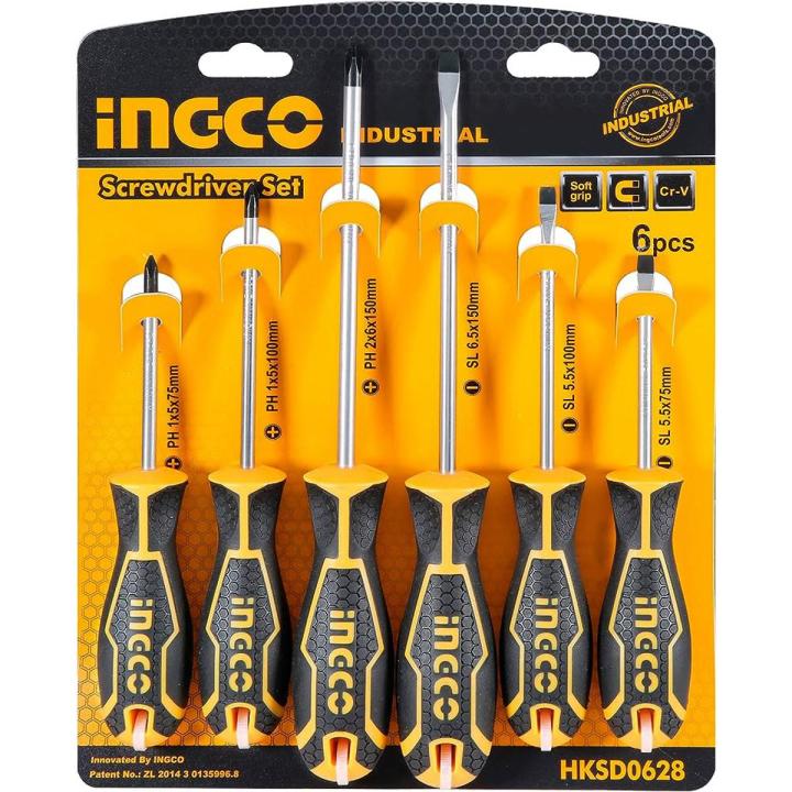 INGCO 6 Pcs Screwdriver Set HKSD0628